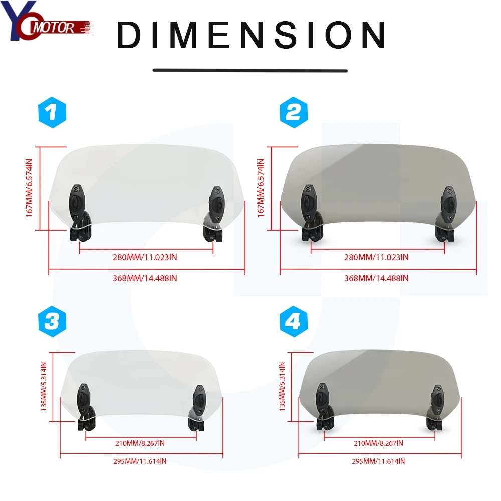 Регулируемый ветровой экран для мотоцикла дефлектор спойлера на лобовое стекло