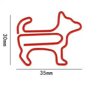 12pcs Color puppy paper clip super small pin animal paper clip cartoon shaped paper clip cute paper clip