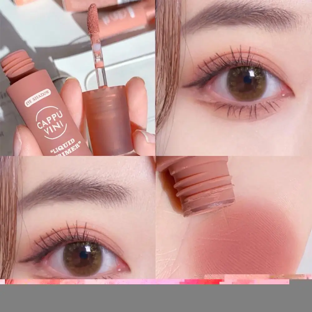 

Matte Liquid Eyeshadow Cream Smooth Nude Eye Makeup Nude Waterproof Liquid Long Orange Eyeshdaow Lasting Apricot N1C8