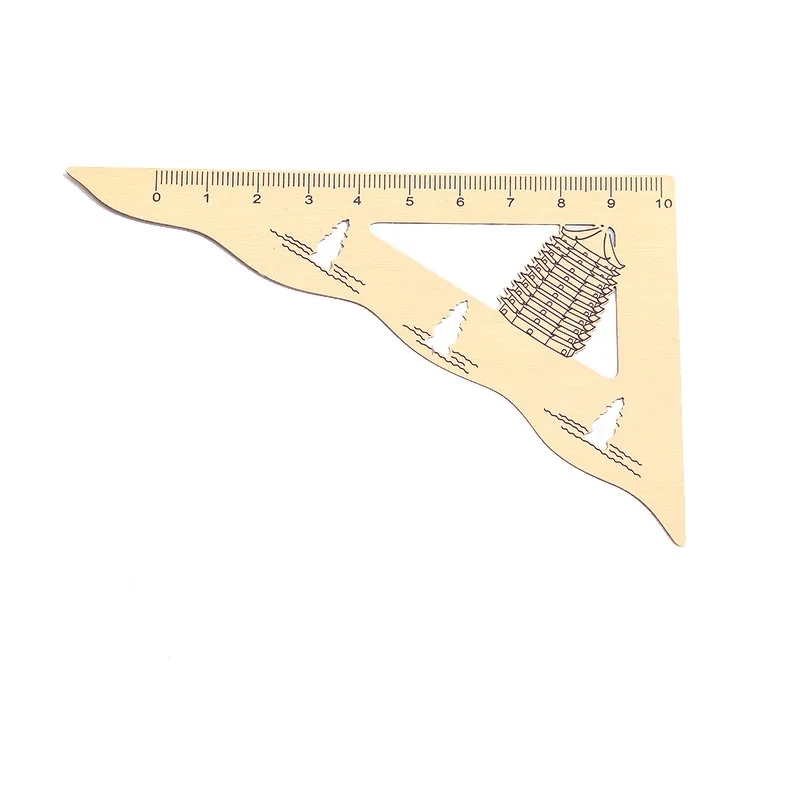 Металлическая треугольная линейка ретро линейки закладки весы Канцтовары для