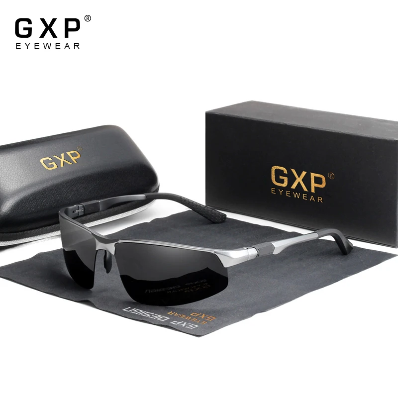 GXP Driving Polarized Men Aluminum Sunglasses Blue Mirror Lens Male UV400 Sun Glasses Aviation Women