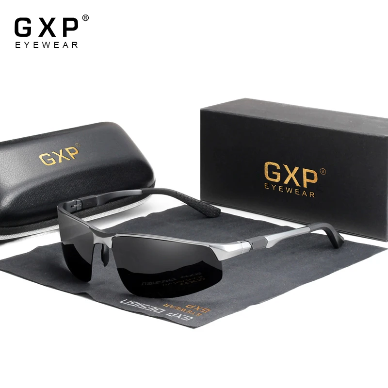 GXP Driving Polarized Men Aluminum Sunglasses Blue Mirror Lens Male UV400 Sun Glasses Aviation Women For Eyewear | Аксессуары для