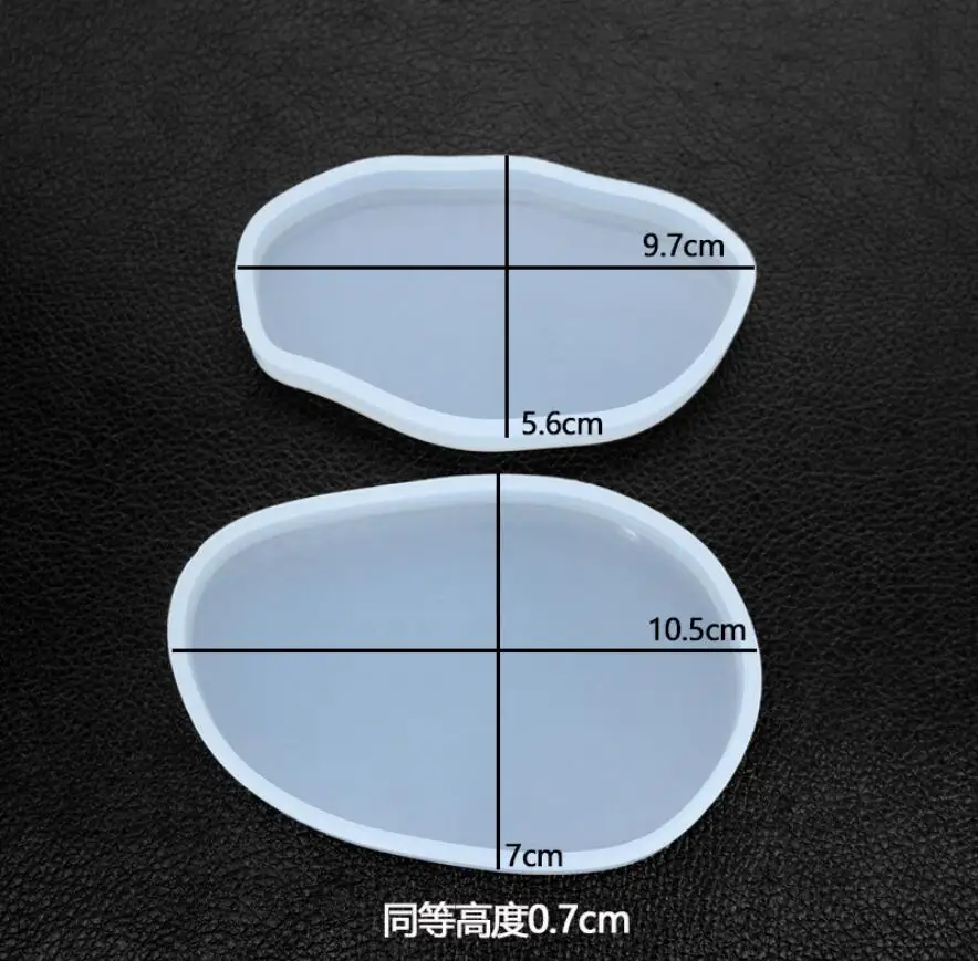 DIY кристальная эпоксидная форма Силиконовое зеркало неправильное эллипс