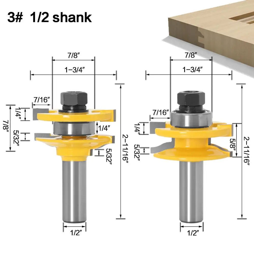 

Набор фрез JGZUI для дерева 2 шт.