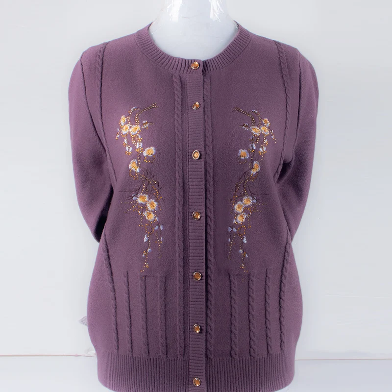 WSYORE большой размер толстый женский свитер пальто осень и зима бабушка свободного