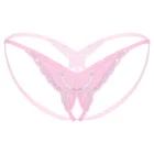 Женские эротические сексуальные трусики с блестками, кружевные стринги с бабочкой и T-образной спинкой, нижнее белье, стринги с низкой талией, открытые ягодицы