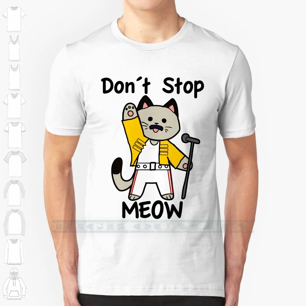 Необычная дизайнерская футболка donжелтого цвета с принтом Stop Meow для мужчин и