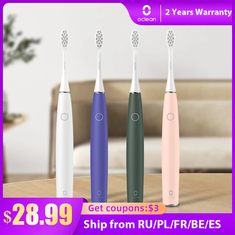 

Oclean Air 2 Sonic Electric Toothbrush IPX7 Waterproof Quiet Smart Tooth Brush for Adult New Fast Charging 3 Brushing Modes