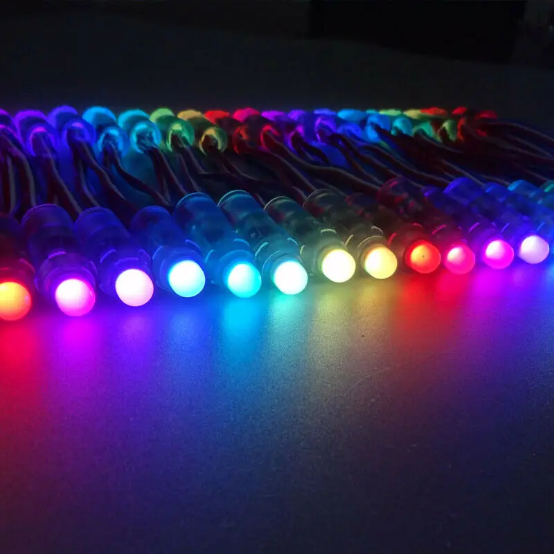 4000 шт. WS2811 Светодиодный пиксельный RGB Полноцветный 800 кбит/с светло-круглый зеленый провод 5 в IP68 jk1514