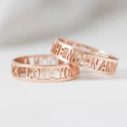 Под заказ любое имя женское кольцо Gole полые кольца с буквами на заказ римские цифры кольцо персонализированное имя обручальное Дата кольца