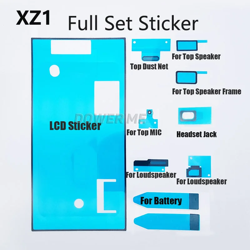 Full Set Dawer Me lcd клейкая передняя рамка клеевой динамик громкий динамик Пылезащитная сетка полный набор наклеек для SONY Xperia XZ1 G8341 G8342 - Цвет: Full Set