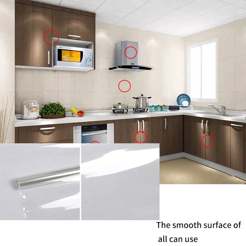 Водонепроницаемая антимолдовая наклейка для кухни прозрачная маслостойкая термостойкая самоклеящаяся обои для ремонта мебели и защиты.