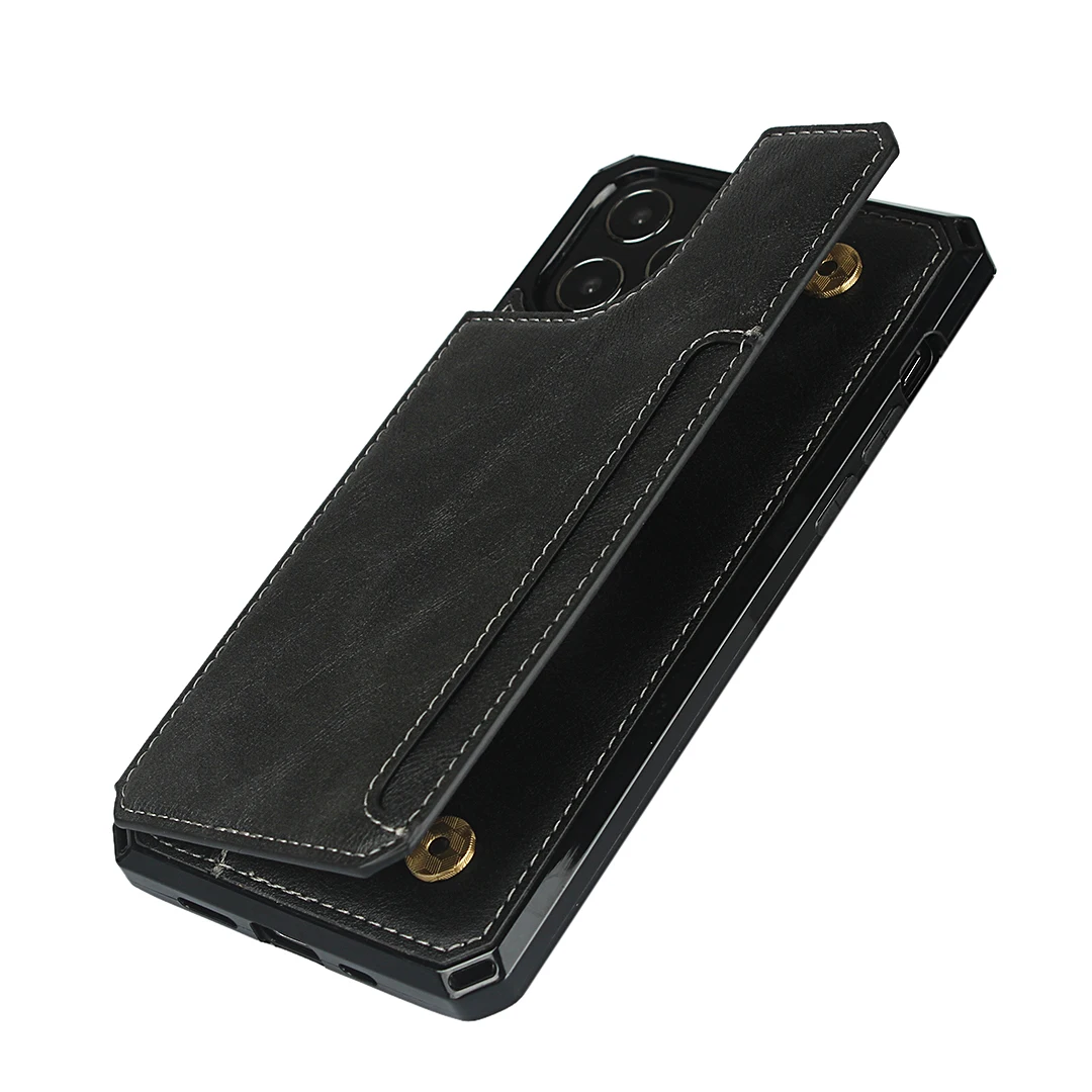 luxury slim fit premium leather cover for iphone 11 12 mini pro xr xs max x 7 8 plus wallet card slots shockproof flip case free global shipping