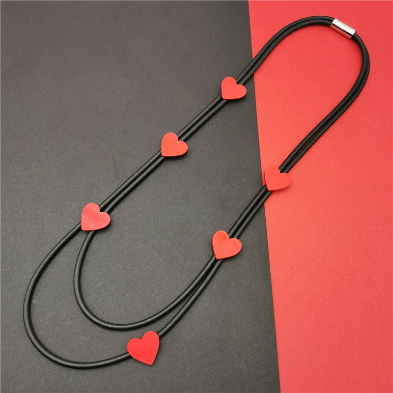 

Marliwoo NEW Love Pendant Necklaces Women Heart Necklace Boho Jewelry Gift Female Festival Accessories Fashion Sweater Chain