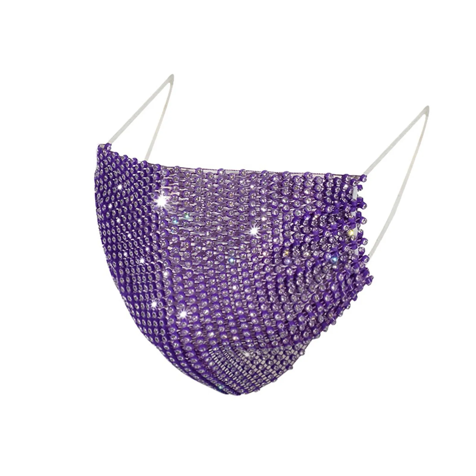 

Dropship Bling Rhinestone Wedding Nightclub Bar Party Decoration Face Mask Fashion Tassel Pendant Jewelry Mask for Women Gifts