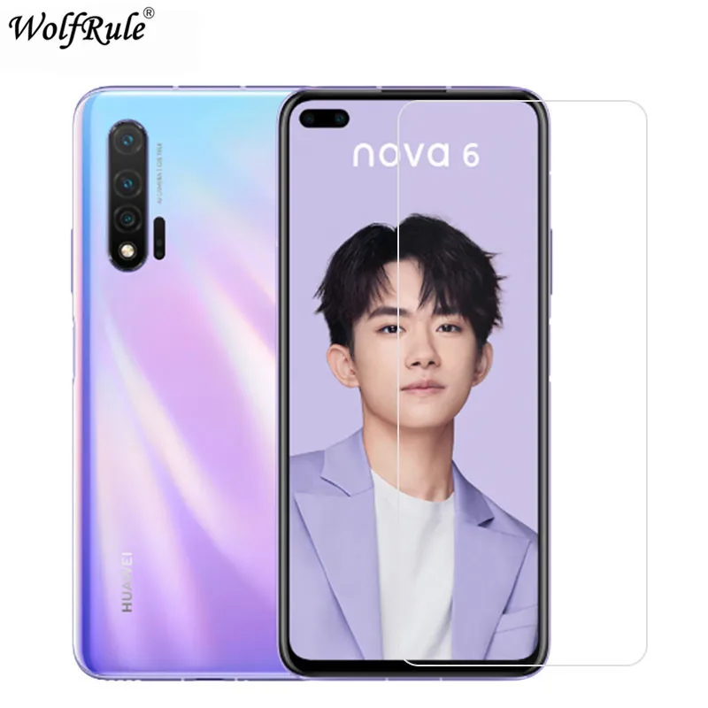 2 шт. защита для экрана Huawei Nova 6 закаленное стекло nova6 защитная пленка ультратонкое