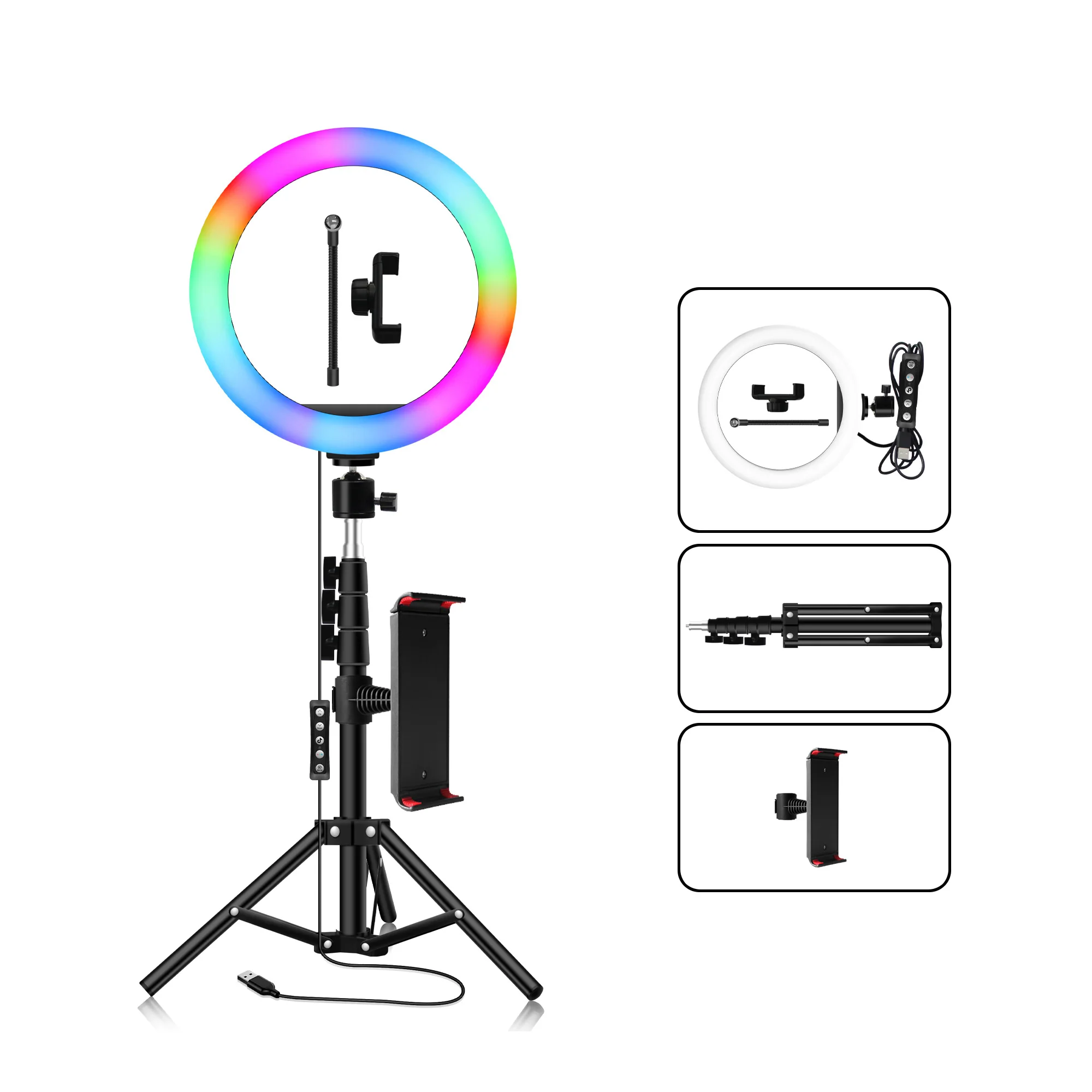 

Светодиодный RGB-светильник 10 дюймов, со штативом 1,3 м
