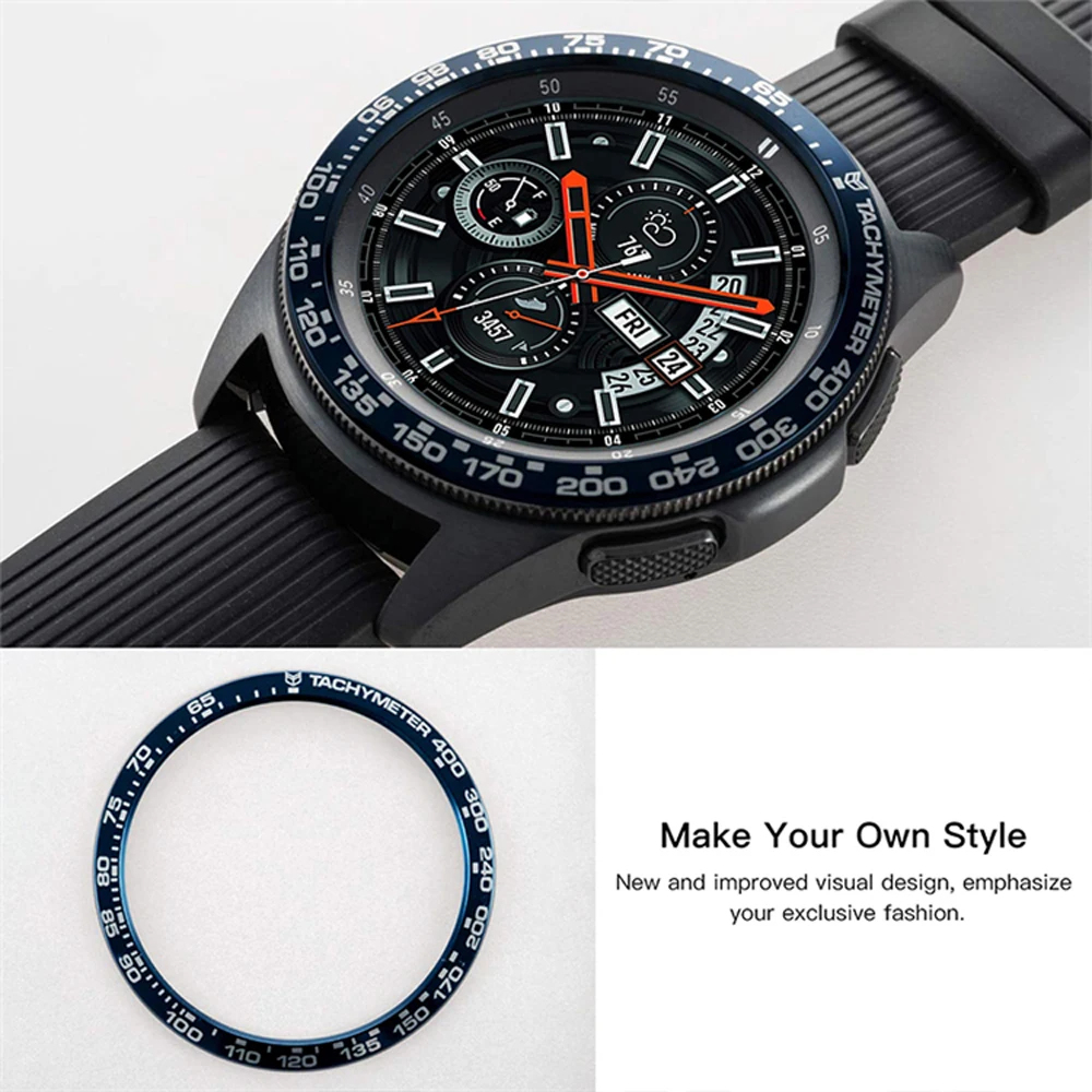 Металлический Чехол 22 мм 20 мм gear S3 frontier для samsung Galaxy Watch 46 мм 42 мм, металлический ободок, клейкий чехол, не царапающийся ободок