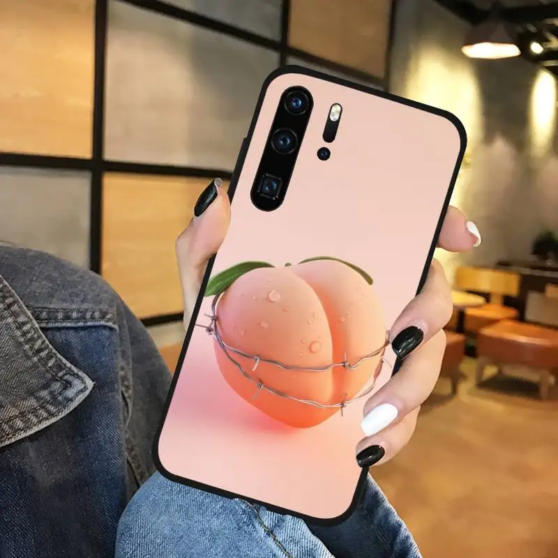 

Fashion Peach Fruits Phone Case For Huawei honor Mate P 9 10 20 30 40 Pro 10i 7 8 a x Lite nova 5t