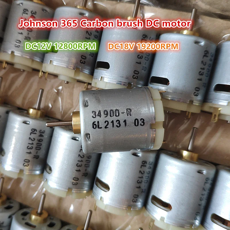 Абсолютно и JOHNSON 365 двигатель постоянного тока высокой скорости двигателя 12V 12800 об/мин 27,5*32,5mm щетка углеродная мотор