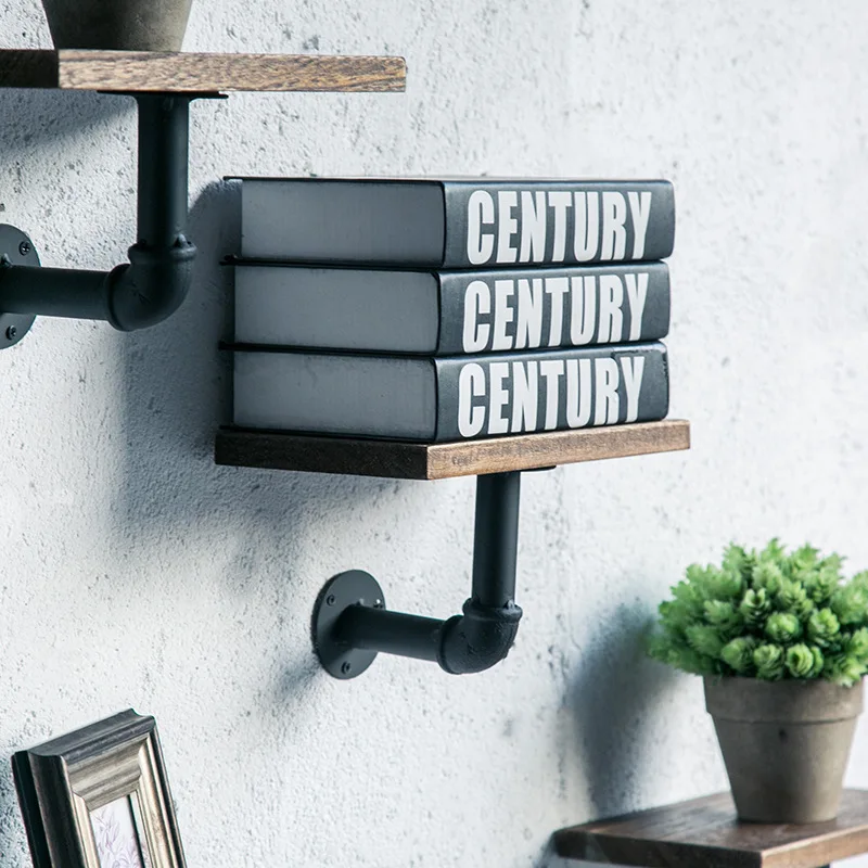 Промышленная декоративная настенная полка плавающая подвесная для хранения