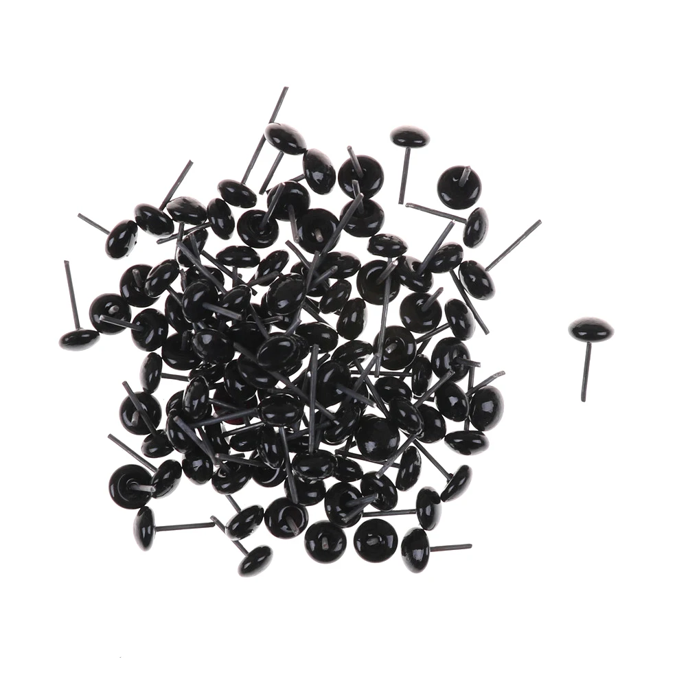 

100pcs/set Needle Felting Bears Black Glass steel wire DIY Crafts Eyes Dolls Accessories Glass Eyes 3/5/7/9/11 mm toys