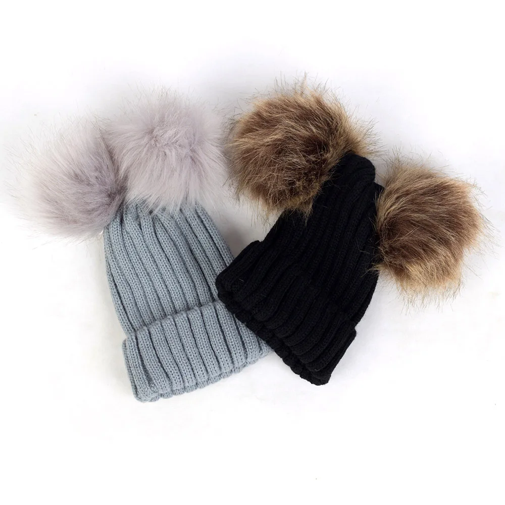 

Beanies Bonnet Winter Baby Hat For Kids Warm Knitted Baby Accessories Girl Boy Beanie Cap Solid Color Children Toddler