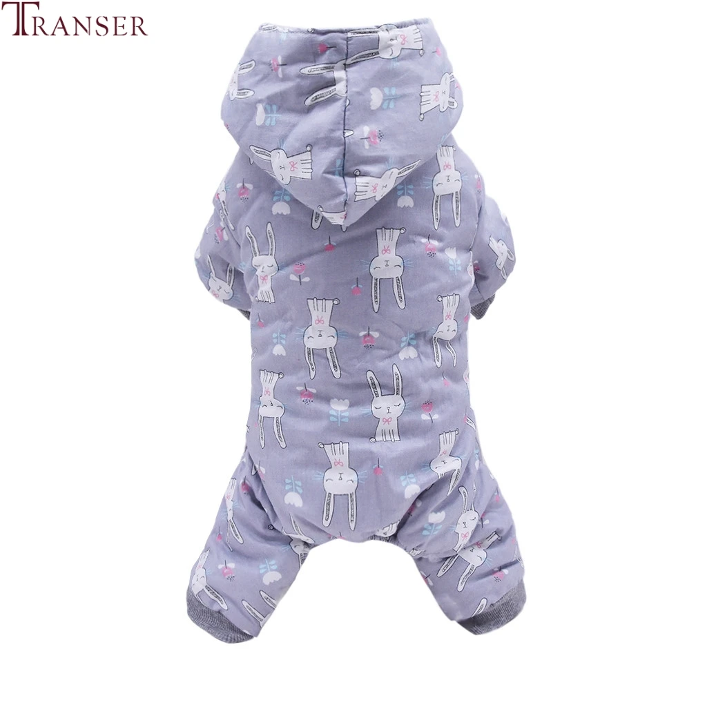 Комбинезон для собак с милым кроликом Transer ветрозащитный теплый комбинезон