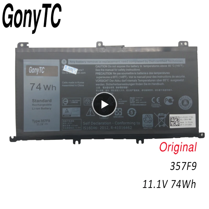 GONYTC 357F9 Оригинальный Новый канпэ вин бортовой компьютер Dell Inspiron 15 7559 7000 7557 7567 7566 5576