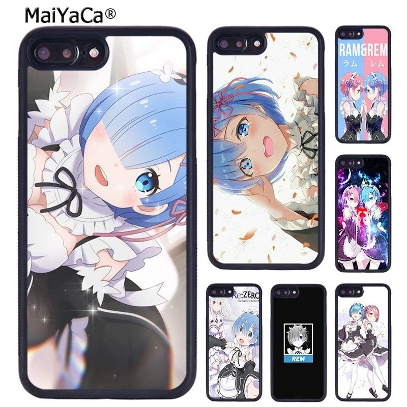 MaiYaCa RE Zero Rem Ram Emilia аниме чехол для телефона iPhone X XR XS 11 12 Pro MAX 5 6 S 7 8 Plus Samsung Galaxy S6 S7 S8 S9
