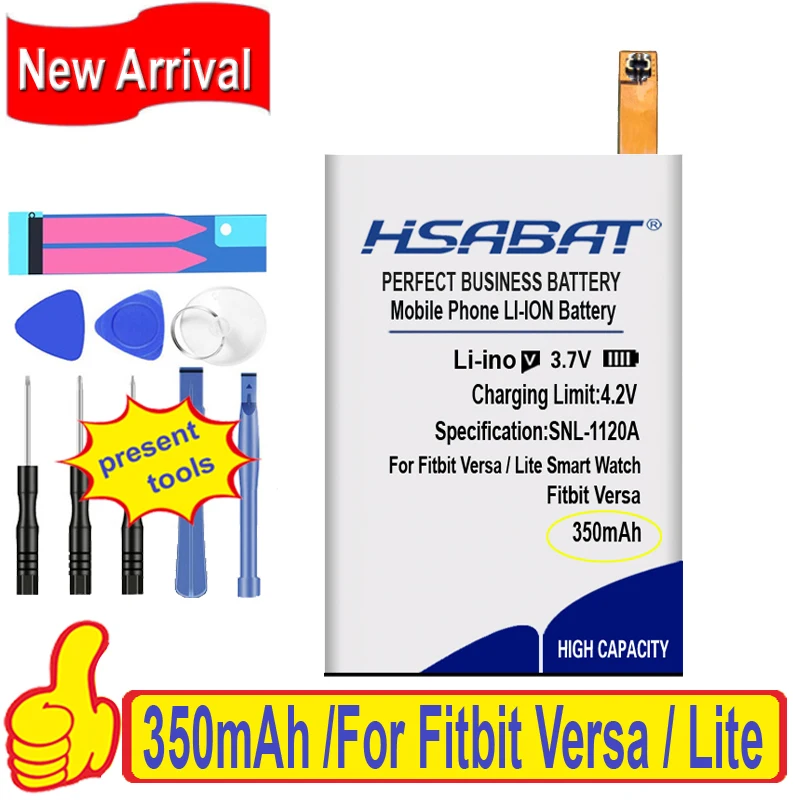 Топ бренд 100% новый аккумулятор 350 мАч для умных часов Fitbit Versa / Lite батареи +