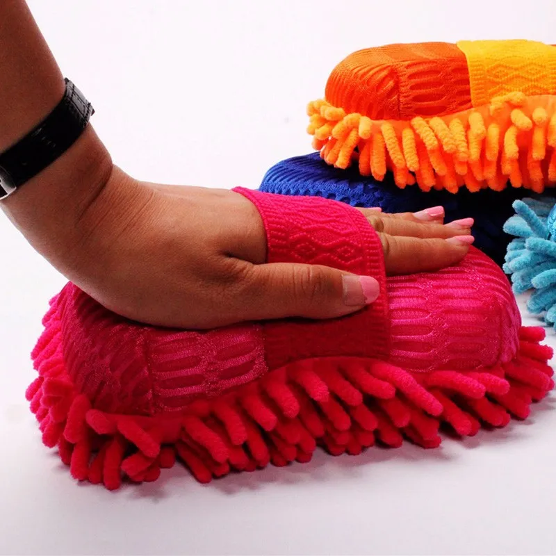 Glass cleaning Microfiber chenille Washer Clean Glove Soft Wool Motor Brush Car Care Cleaning Tool Brushes Accessories | Дом и сад