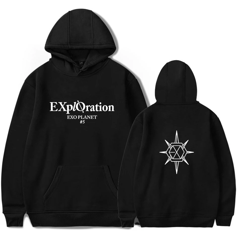 

EXO PLANET EXplOration Live Album Hooded EXO Sweatshirt Men Women Clothes Long Sleeve Kpop Casual Sweatshirt E Women-Clothes