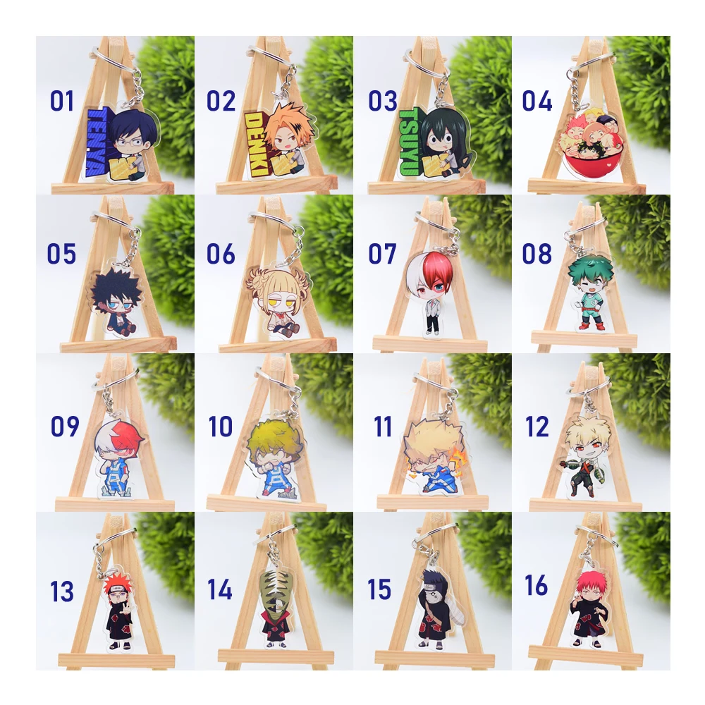 Group C Горячая Распродажа аниме-брелок для ключей Chibi брелок 1 шт. Высокое качество Мультфильм брелок аксессуары амулеты акриловая подвеска часть одна - Цвет: Group C