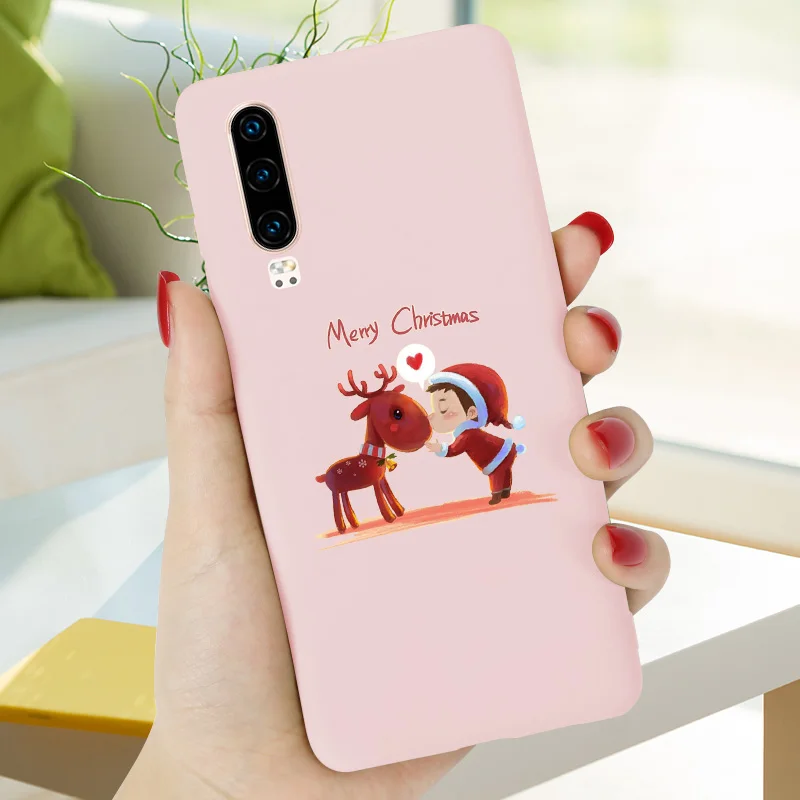 Чехол с рождественским и новогодним оленем для Huawei Y6 Prime 2019 Y5 Lite 2018 задняя крышка