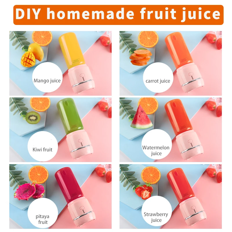 Портативная электрическая соковыжималка блендер USB мини фруктовые миксеры