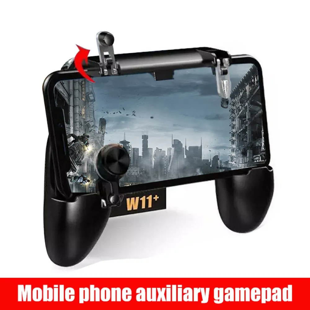 W11+ PUGB Mobile Game Controller Free Fire PUBG Mobile Joystick Gamepad Metal L1R1 Shooter Joystick for IOS Android Mobile Phone