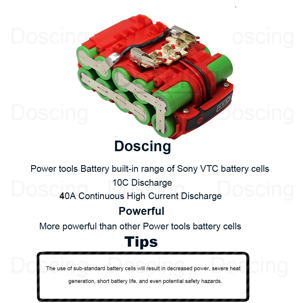 Doscing 18V 4200 мА/ч Перезаряжаемые батареи для Bosch Беспроводная Мощность инструменты