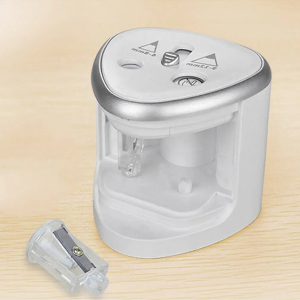 New Automatic Pencil Sharpener Two-hole Electric Switch Stationery Home Office School Supplies | Канцтовары для офиса и дома