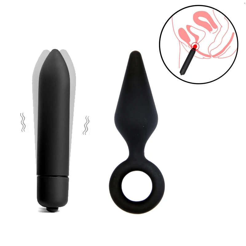 Силиконовые анальные интимные игрушки для женщин и мужчин мини 10 скоростей