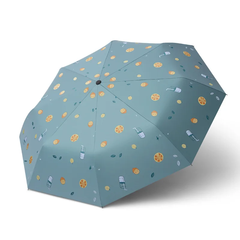 

Sun umbrella fully automatic folding umbrella black glue sunscreen anti-ultraviolet umbrella small fresh sunny umbrella