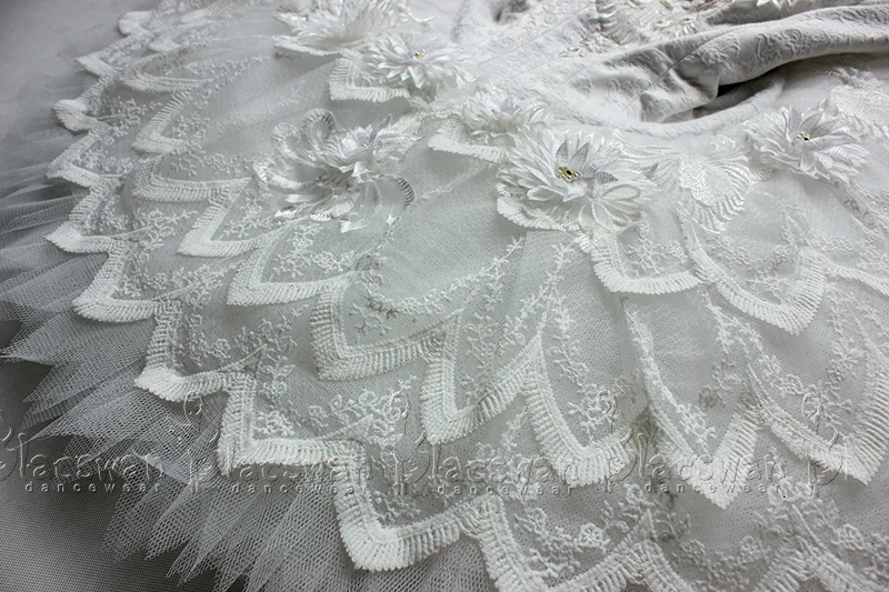 Adult White Custom Made Nutcracker Costume Snow Flakes Corps Professional Ballet Tutu BT457