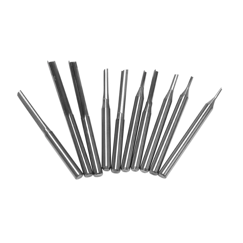 Прямая фреза с 2 канавками Концевая хвостовиком 3 175 для твердой древесины акрила