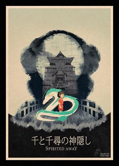Настенные ретро постеры Perfect JL Hayao Miyazaki Spirited away крафт бумага Высококачественная