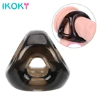Кольца для пениса IKOKY кольцо на член Задержка эякуляции для пениса Увеличить мужские секс-игрушки для мужчин мужской кротальный связывающий Силиконовый эластичный