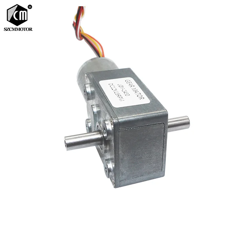 

Slow Speed Silent Long Life Brushless DC Turbo Worm Gear Motor Dual Shafts High Torque BLDC Worm Geared Motor JGY370-2430D