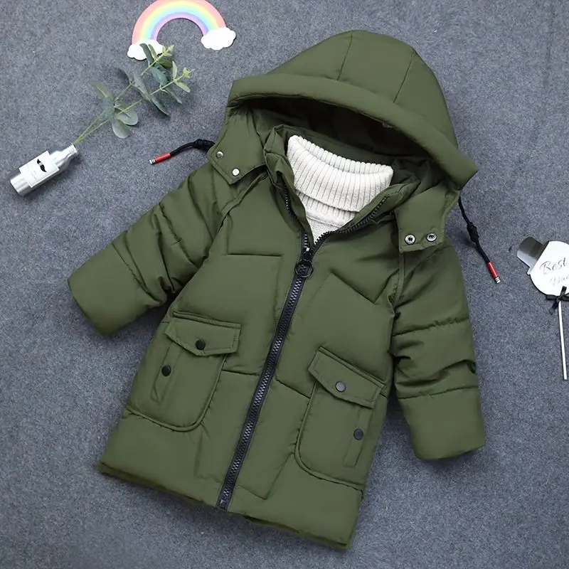 Детская Хлопковая стеганая куртка зимнее пальто для мальчиков и девочек 2019 новая