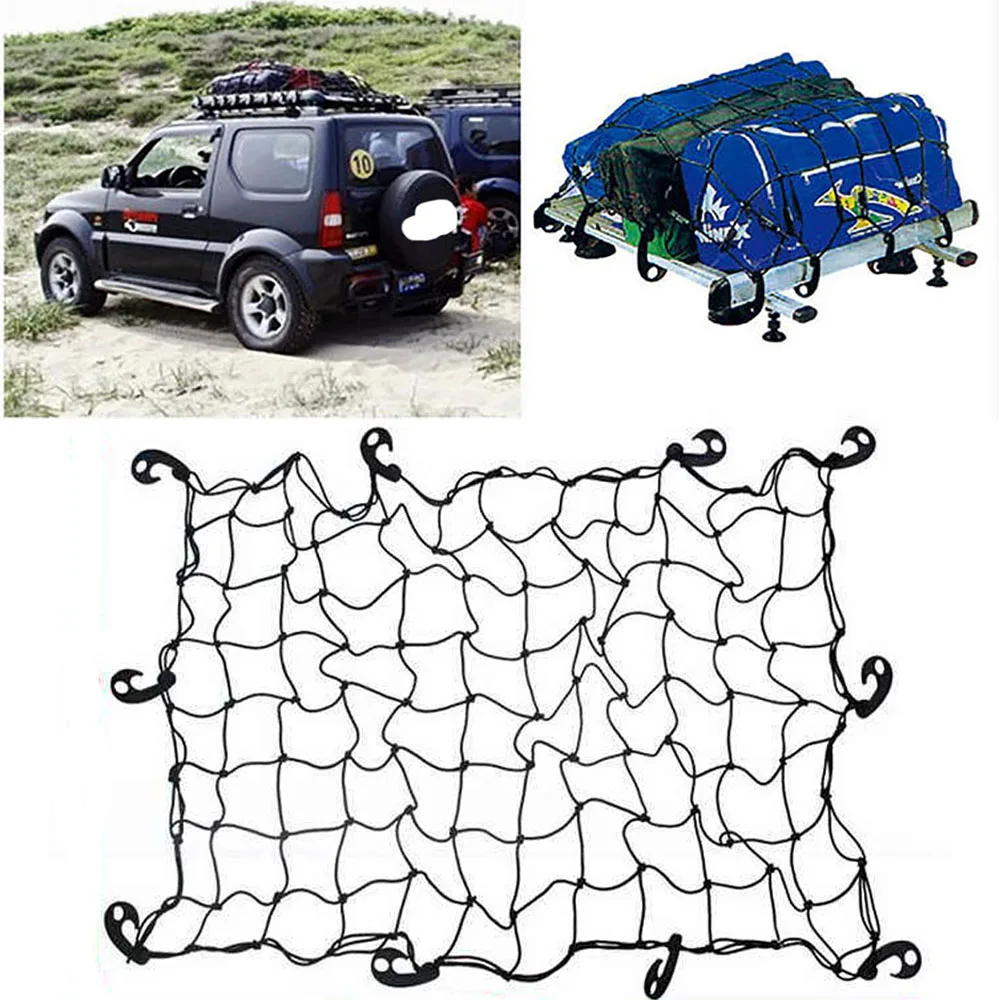 Universal Car SUV Truck Trailer Cargo Roof Rack Basket Organizer Net Bag Multipurpose Elastic Mesh Luggage Rope | Автомобили и