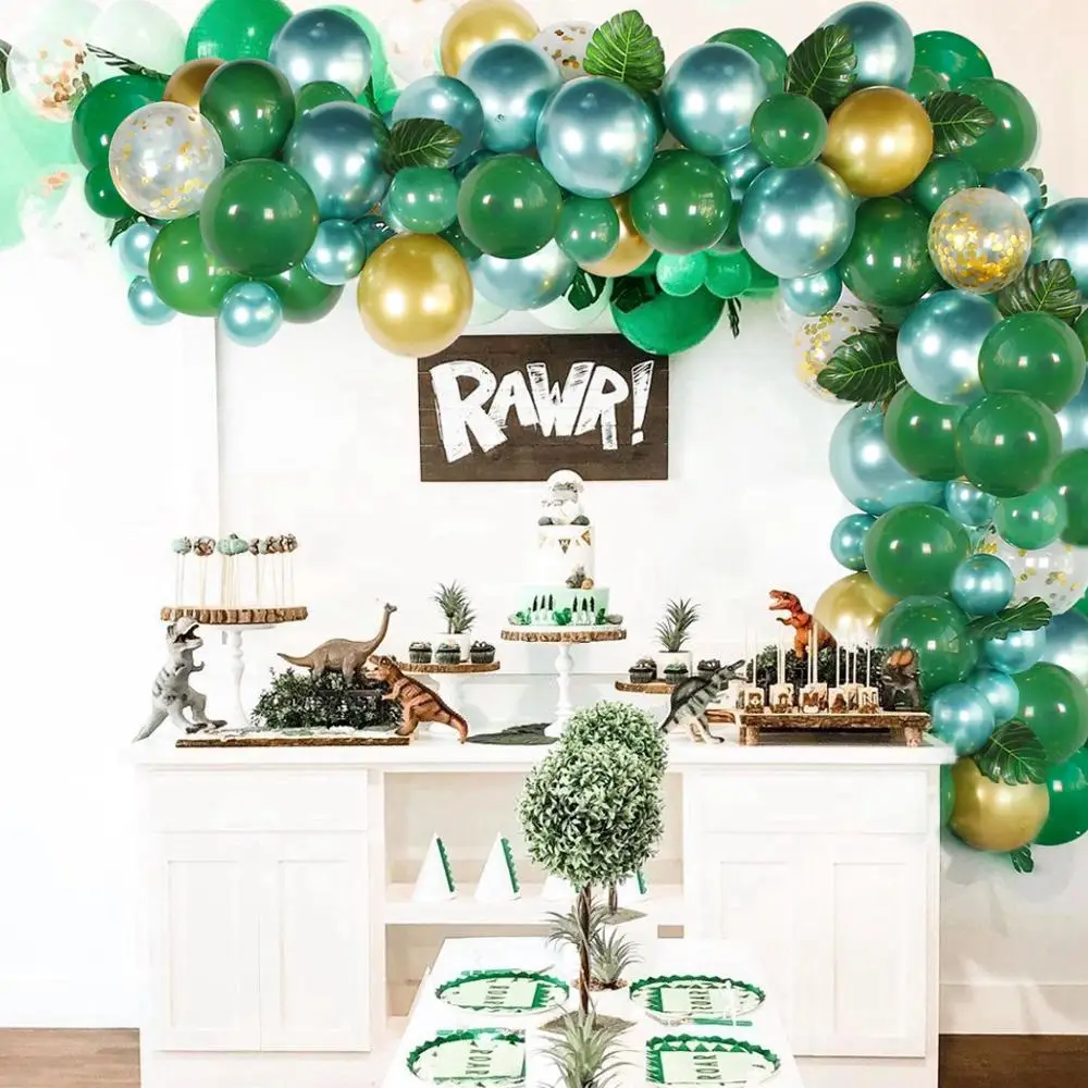 

FENGRISE Green Balloon Garland Kit Birthday Party Decorations Kids Latex Ballon Arch Set Wedding Party Supplies Baby Shower