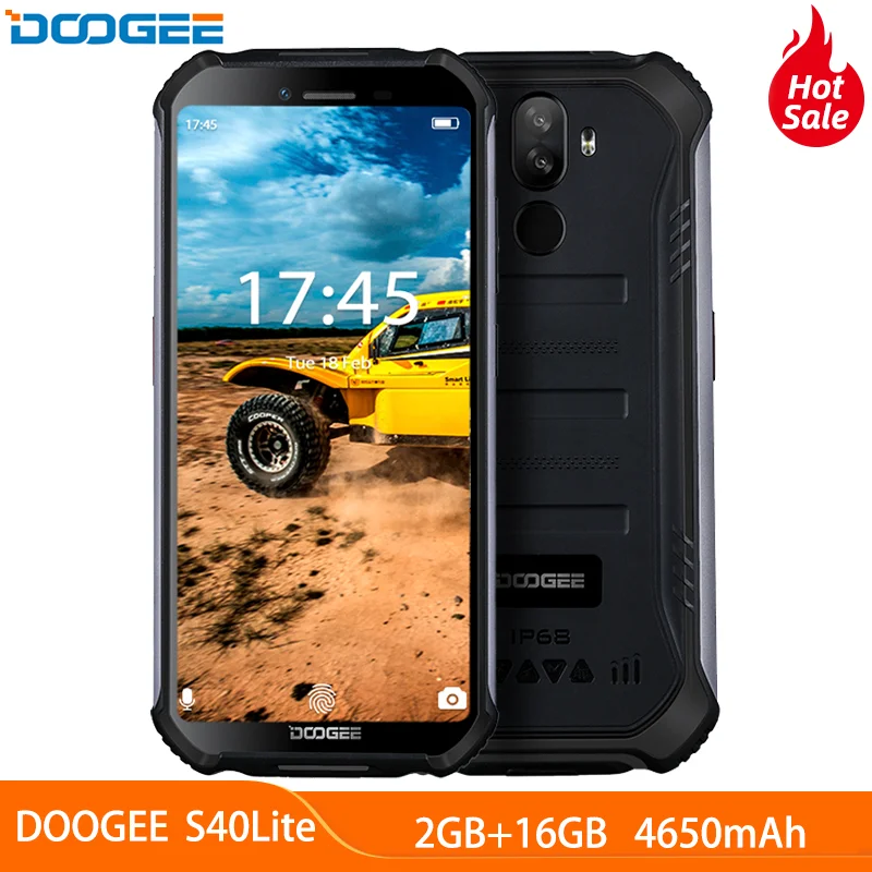 DOOGEE S40 Lite IP68 прочный телефон мобильный 4 ядра 2 Гб оперативной памяти 16 встроенной